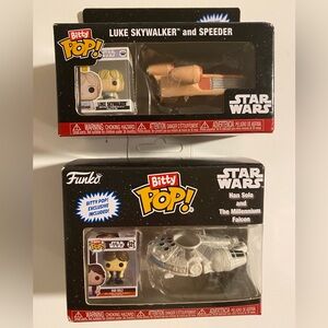 Funko Star Wars Bitty Pop! Luke Skywalker and Han Solo Set